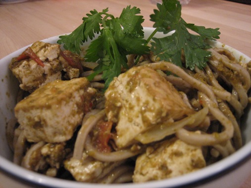 soba with cilantro tamarind sauce