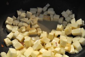 haloumi with water