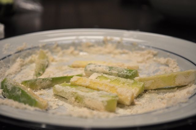 zucchini in flour