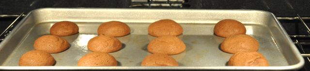 nutella cookies in oven