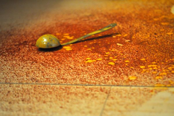 spilled masala